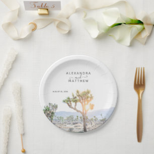 Rustikale Moderne Joshua Tree Boho Wedding Pappteller