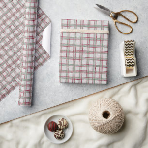 Rustikale Moderne Karierte Weihnachten Geschenkpapier