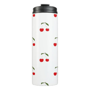 Rustikale moderne Kirschmuster-Wasserflasche Thermosbecher