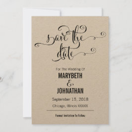 Rustikale Moderne wir machen Script Save the Date