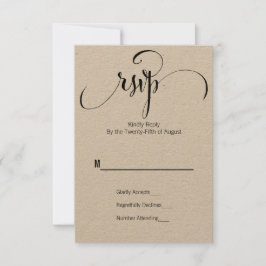 Rustikale Moderne wir machen Script Wedding RSVP C