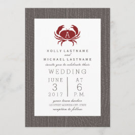 Rustikale Mongram-Hochzeit Einladung