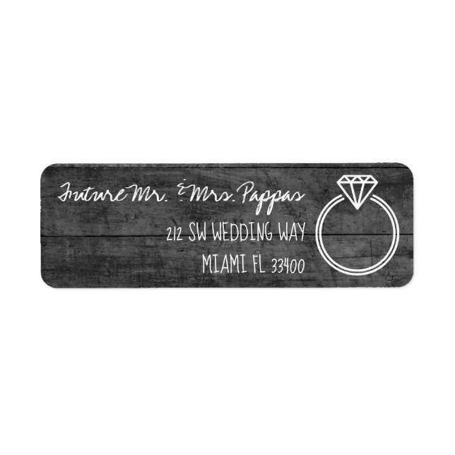 Rustikale Monochrome Verlobung / Save the Date Kha (Vorne)