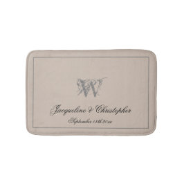Rustikale Monogram & Names New Wedding Chic Badematte