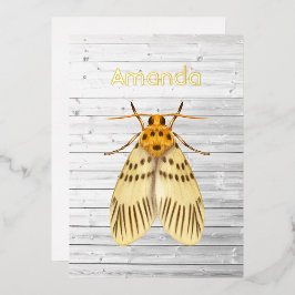 Rustikale Mottenfolie Folieneinladung