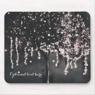 Rustikale Nachtmosse Tree Lights Elegant Mousepad