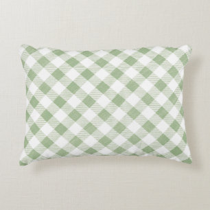 Rustikale Naturlandschaft Gingham Kariert Dekokissen