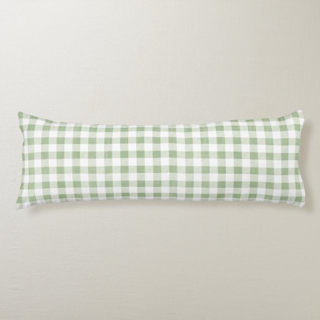 Rustikale Naturlandschaft Gingham Kariert Seitenschläferkissen (Vorderseite)