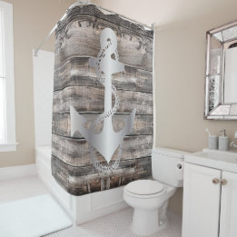 rustikale NautikanCHOR + Seil| Duschvorhang