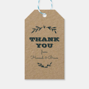 Rustikale Navy-Baby-Duschfavoriten Geschenkanhänger