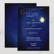 Rustikale Navy Blue Watercolor Mason Jar Wedding