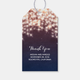Rustikale Navy String Lights Weding Geschenkanhänger