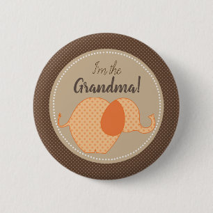 Rustikale neutrale Babyparty bin ich die Button