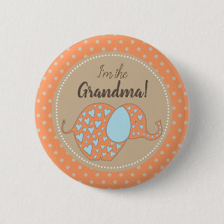 Rustikale neutrale Babyparty bin ich die Button