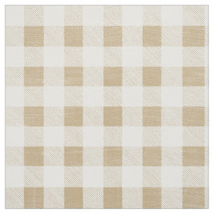 Rustikale neutrale Beige Brown Gingham Buffalo Kar Stoff