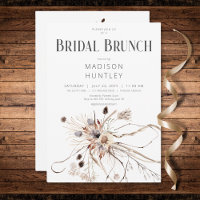 Rustikale, neutrale Blume, gebohrt Bridal Brunch