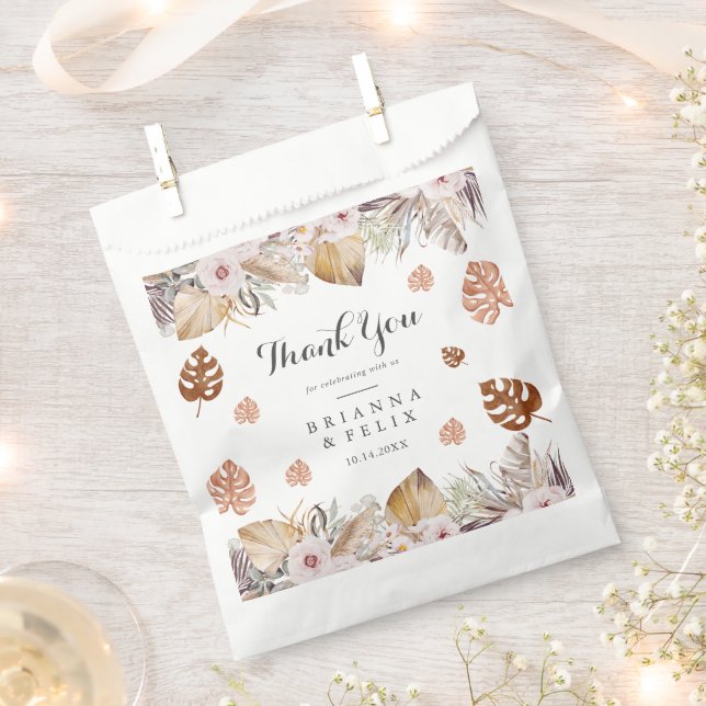 Rustikale neutrale Boho-Hochzeit Geschenktütchen (Ausgeschnitten)