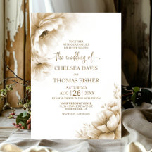 Rustikale neutrale Floral-Hochzeit