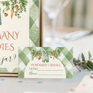 Rustikale neutrale Knospe Baby Shower Wie viele Begleitkarte