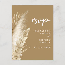 Rustikale neutrale UAWG Boho Pampas Grass Einladungspostkarte