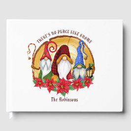 Rustikale nordische Karierte Weihnachtsgnomen Gästebuch