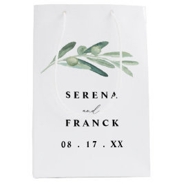 Rustikale Olive Branch Gastgeschenk Hochzeit Gift  Mittlere Geschenktüte
