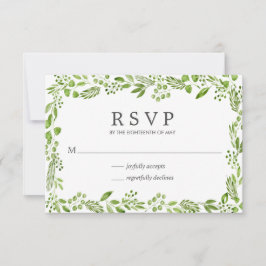 Rustikale Olivenhaine Elegante Hochzeit RSVP Karte