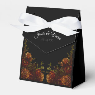 Rustikale Orange Black Elegante Hochzeit Einladung Geschenkschachtel