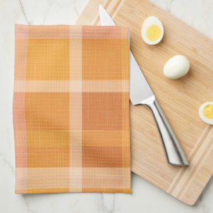Rustikale Orange Herbst Kariert Tartan Küche T Geschirrtuch