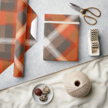 Rustikale Orange-Rost-Braun-Ton Plaid-Muster