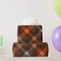 Rustikale Orange-Rostbraune Ton Plaid-Muster
