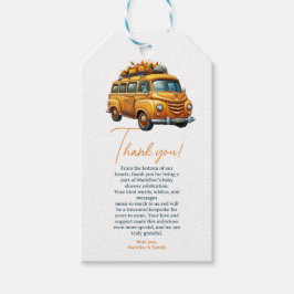 Rustikale Orange Truck Kleine Pumpkin Baby Dusche Geschenkanhänger