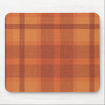 Rustikale Orangefarbene Herbstfälle Karierte Tarta Mousepad<br><div class="desc">Rustikaler Orange Herbst Karierter Tartan</div>