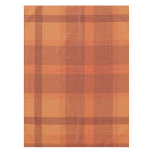 Rustikale Orangefarbene Herbstfälle Karierte Tarta Tischdecke