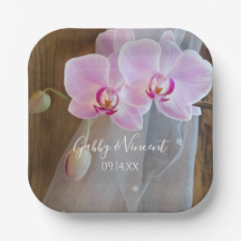 Rustikale Orchideenelite Pappteller