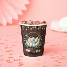 Rustikale Ostereier Babydusche Pappbecher