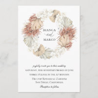 Rustikale Palm Wreath Wedding