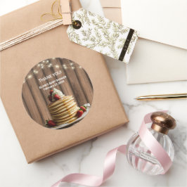 Rustikale Pancakes Baby & Brunch Babydusche Runder Aufkleber