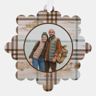 Rustikale Papierzierkarte für Hirsche Ornament Karte