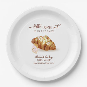 Rustikale Pariser Bäckerei Konditorei Croissant Ba Pappteller