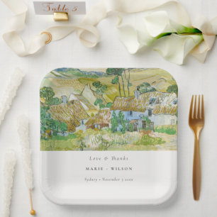 Rustikale Pastelfelder Bergwelt Hochzeit Pappteller