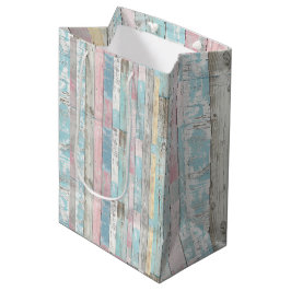 Rustikale Pastell-Holzplatte Mittlere Geschenktüte