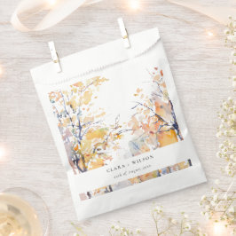 Rustikale Pastellgelbe Herbst-Landschaft Hochzeit Geschenktütchen