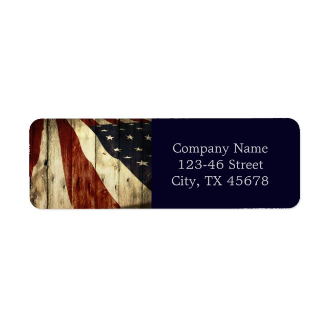 Rustikale Patriotische amerikanische Holzbauweise (Vorne)