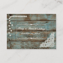 Rustikale Pearls & Lace Wedding RSVP Card