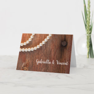 Rustikale Perlen - Einladung zum Hochzeitsfeiern