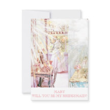 Rustikale Personalisierte Bridesmaid Einladung