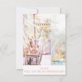 Rustikale Personalisierte Bridesmaid Einladung