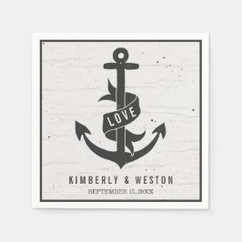 Rustikale Personalisierte Hochzeit Napkins Serviette