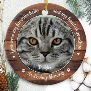 Rustikale Pet Memorial Favorit Hallo Hardest Goodb Keramik Ornament